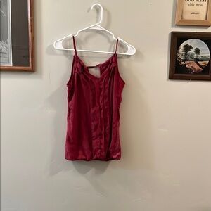 Red Fitted Camisole with Spaghetti Straps